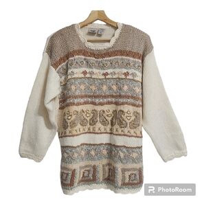 Vintage Huntington Ridge Padded Shoulder Knitted Sweater